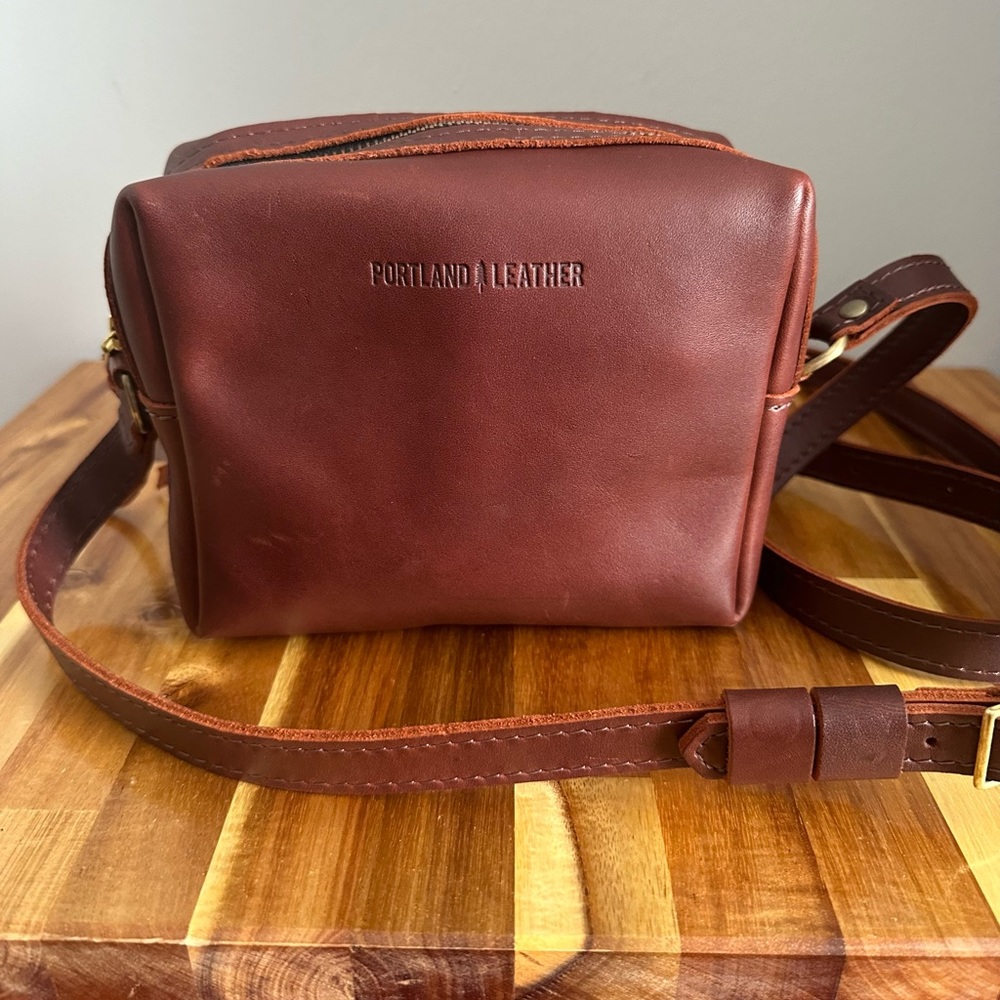 Cognac Mesa Portland Leather Crossbody